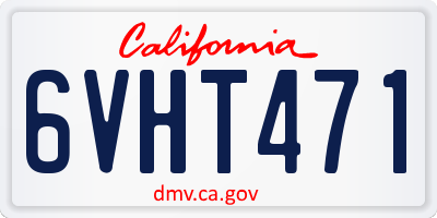 CA license plate 6VHT471