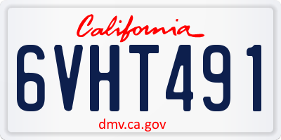 CA license plate 6VHT491