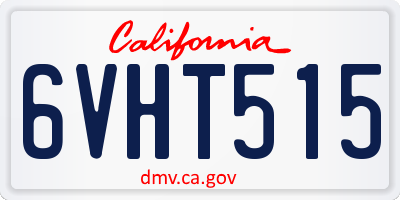CA license plate 6VHT515