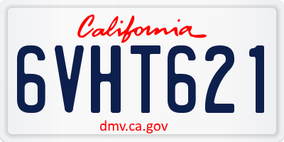 CA license plate 6VHT621