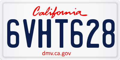 CA license plate 6VHT628