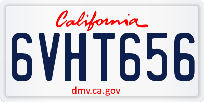 CA license plate 6VHT656