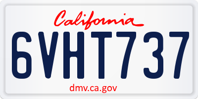 CA license plate 6VHT737