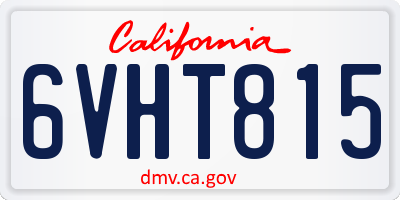 CA license plate 6VHT815