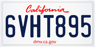 CA license plate 6VHT895
