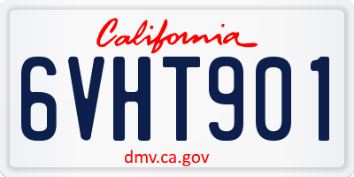 CA license plate 6VHT901