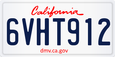 CA license plate 6VHT912