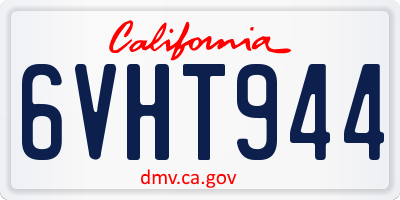 CA license plate 6VHT944