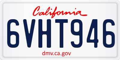 CA license plate 6VHT946