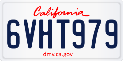 CA license plate 6VHT979