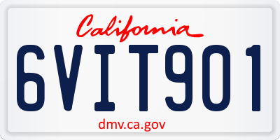 CA license plate 6VIT901