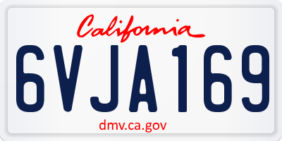 CA license plate 6VJA169