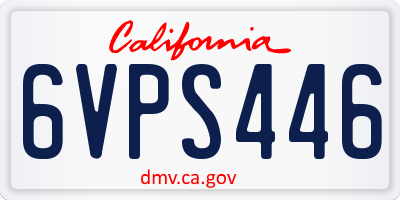 CA license plate 6VPS446