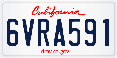 CA license plate 6VRA591