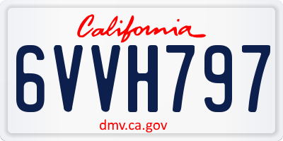 CA license plate 6VVH797