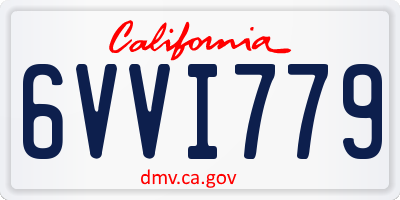 CA license plate 6VVI779