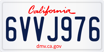 CA license plate 6VVJ976