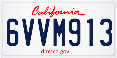 CA license plate 6VVM913