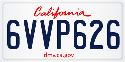 CA license plate 6VVP626