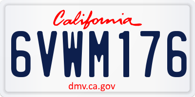 CA license plate 6VWM176