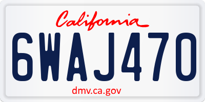 CA license plate 6WAJ470