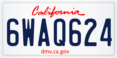 CA license plate 6WAQ624
