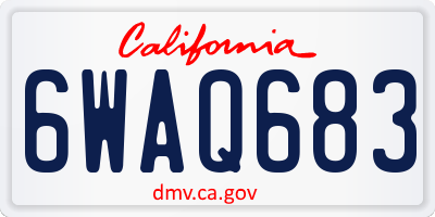 CA license plate 6WAQ683