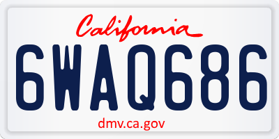 CA license plate 6WAQ686