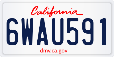 CA license plate 6WAU591