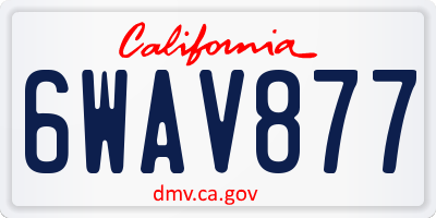 CA license plate 6WAV877