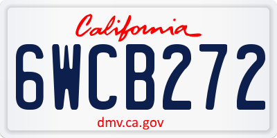 CA license plate 6WCB272