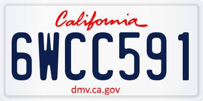 CA license plate 6WCC591