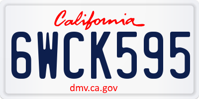 CA license plate 6WCK595