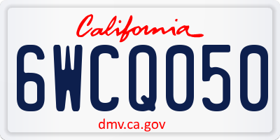 CA license plate 6WCQ050