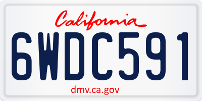 CA license plate 6WDC591