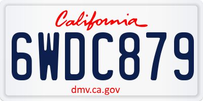 CA license plate 6WDC879