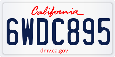 CA license plate 6WDC895