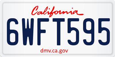 CA license plate 6WFT595