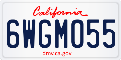 CA license plate 6WGM055