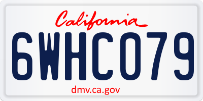 CA license plate 6WHC079