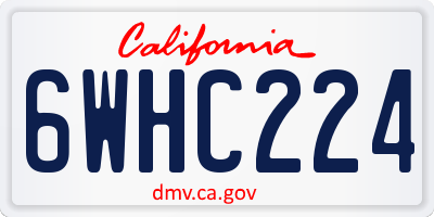 CA license plate 6WHC224
