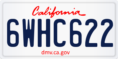 CA license plate 6WHC622