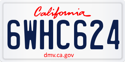 CA license plate 6WHC624