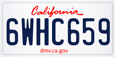 CA license plate 6WHC659