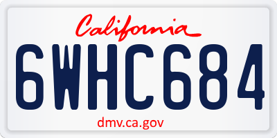 CA license plate 6WHC684