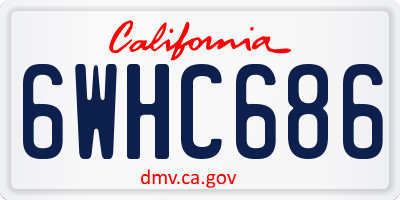 CA license plate 6WHC686