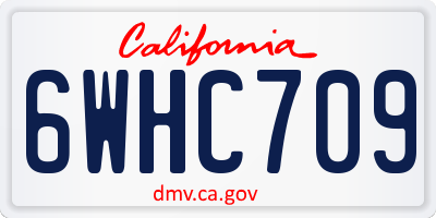 CA license plate 6WHC709