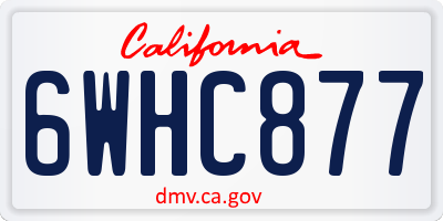 CA license plate 6WHC877