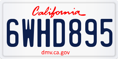 CA license plate 6WHD895