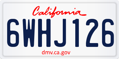 CA license plate 6WHJ126